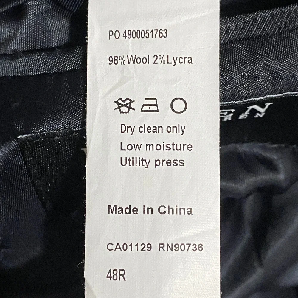 Lauren Ralph Lauren Sport Coat Blazer‎ Jacket Mens 48R Navy Wool Blend Slim Fit